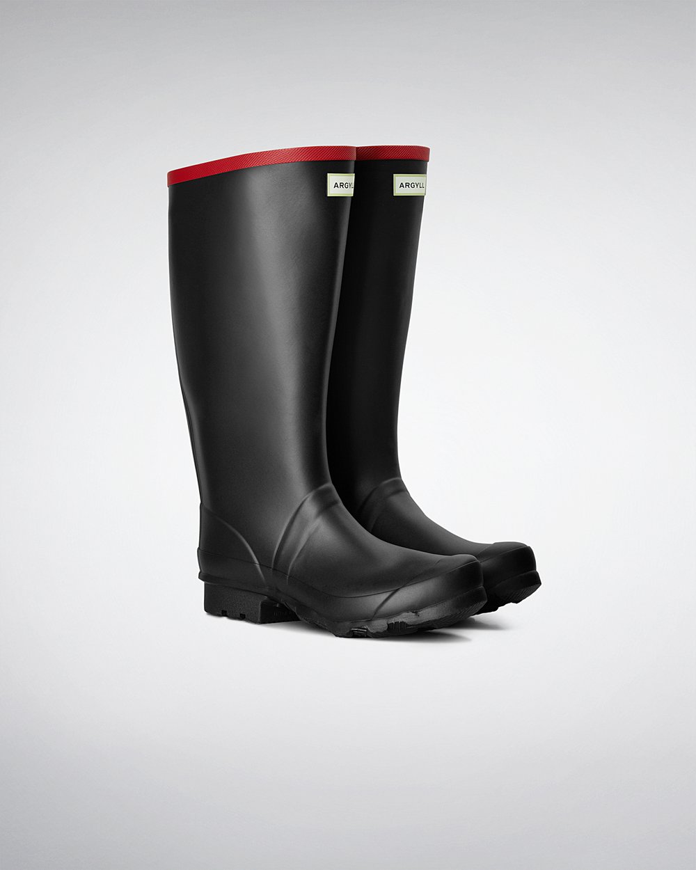 Hoge Regenlaarzen Dames - Hunter Argyll Full Knee - Zwart - 64SBUPQMX